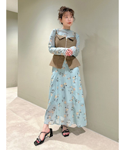 ビスチェ＆シアーワンピースセット