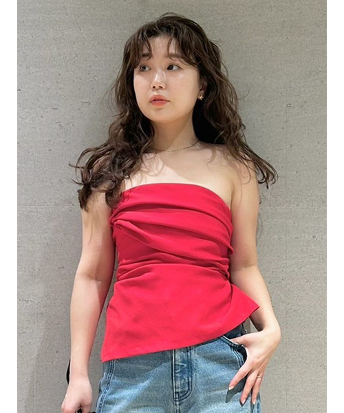 ツイストタックドレープビスチェ｜リリーブラウンの通販｜&mall