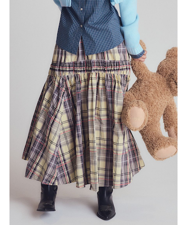【WEB限定00サイズ】ディテールボリュームタフタスカート