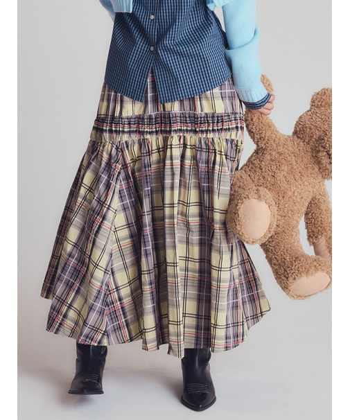【WEB限定00サイズ】ディテールボリュームタフタスカート
