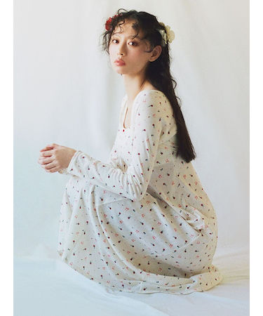 【LILY BROWN Lingerie】ナイトブラドレス/プティ ローズ