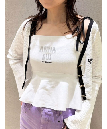 【WEB限定カラー】【LILY BROWN × ANNA SUI】ペプラムトップス