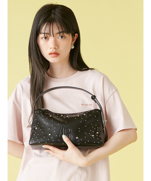 LILY BROWN LB CANDY STOCK *2way バッグ L.B CANDY STOCK]ビジューラウンド2wayミニバッグ(バッグ)｜LILY