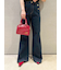 【WEB限定00サイズ】ストレッチフレアデニムパンツ