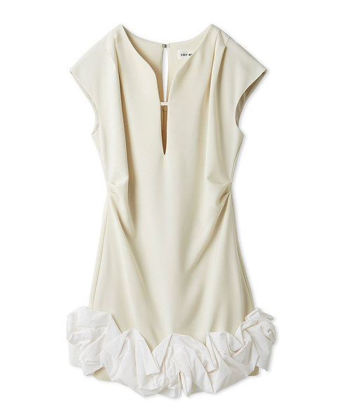バブルヘムストレッチミニワンピース LILY BROWN｜バブルヘムストレッチミニワンピース | Rakuten