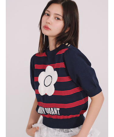 【WEB限定カラー】【LILY BROWN×MARY QUANT】ジャガードニットトップス