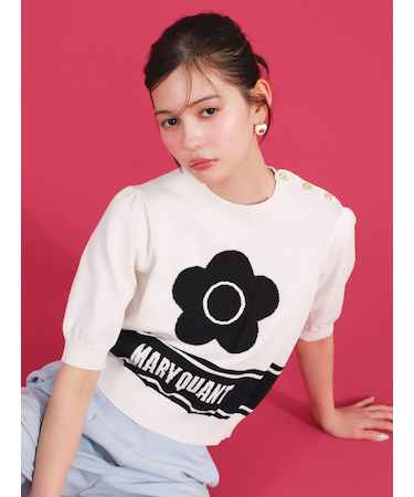 【WEB限定カラー】【LILY BROWN×MARY QUANT】ジャガードニットトップス