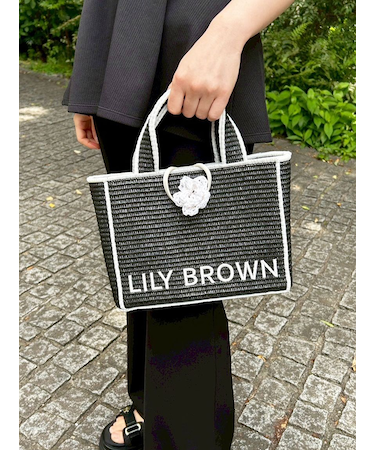 【限定カラー】【LILY BROWN×MARY QUANT】ジュートロゴトート