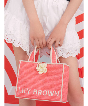 【限定カラー】【LILY BROWN×MARY QUANT】ジュートロゴトート