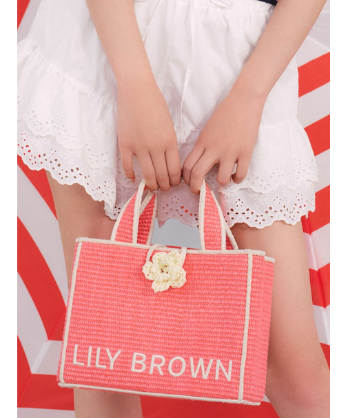 【限定カラー】【LILY BROWN×MARY QUANT】ジュートロゴトート