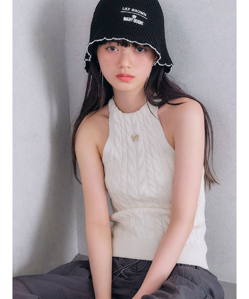 【LILY BROWN×MARY QUANT】デイジー刺繍アメスリケーブルニット 1620300006642_0203.jpg