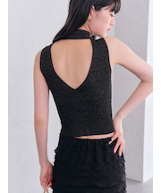 カップインリブニットトップス