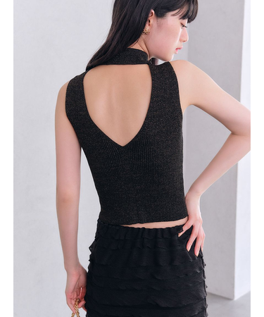 カップインリブニットトップス