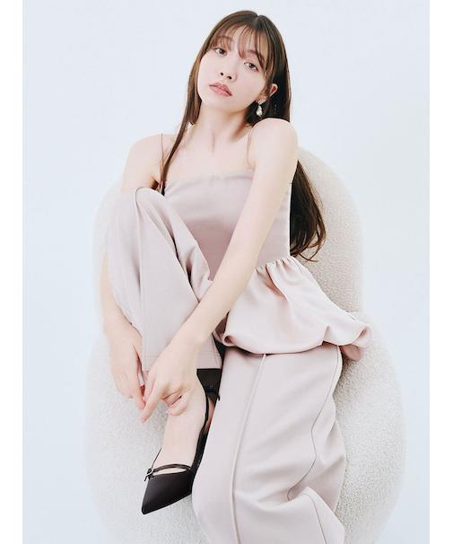 【WEB限定00サイズ】バルーンペプラムボンディングセットアップ