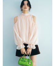【WEB限定カラー】ドレープボウタイシフォンブラウス