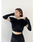 【WEB限定カラー】アームウォーマー付きフェザーヤーンコンパクトトップス