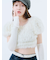 【WEB限定カラー】アームウォーマー付きフェザーヤーンコンパクトトップス