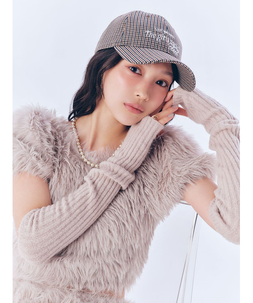 【WEB限定カラー】アームウォーマー付きフェザーヤーンコンパクトトップス