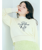 Lily Bearエンブロイダリーニットトップス
