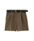 ベルト付きハイウエストショートパンツ