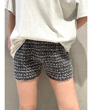 ツイードニットショートパンツ