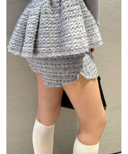 ツイードニットショートパンツ