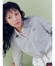 【WEB限定カラー】Lily Bearハーフジップクロップドスウェット