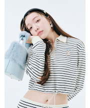 【WEB限定カラー】Lily Bearハーフジップクロップドスウェット