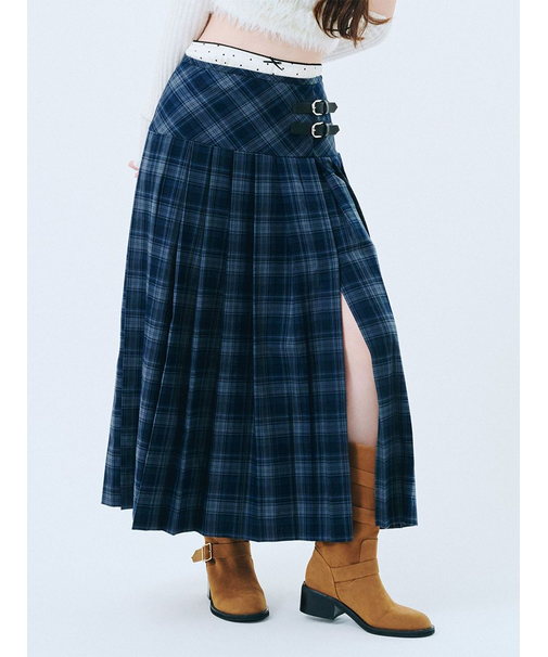 ベルテッドプリーツスカショーパン