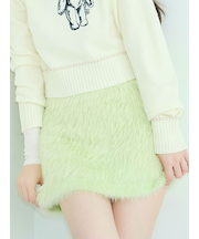 【WEB限定カラー】フェザーヤーンミニスカート
