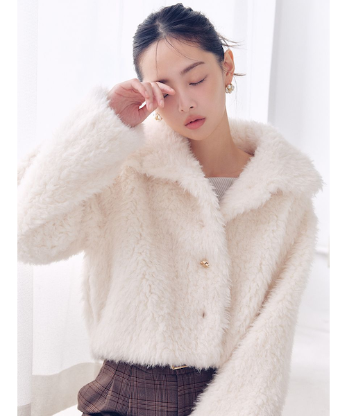 【新品タグ付】バリエファーショートコート/LILY BROWN バリエファーショートコート(コート)｜アウター｜LILY BROWN（リリー