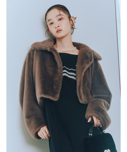 LILY BROWN /バリエファーショートコート バリエファーショートコート｜リリーブラウンの通販｜&mall（アンド