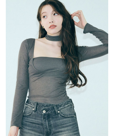 【LILY BROWN Lingerie】バンドゥ付き2wayボディスーツ