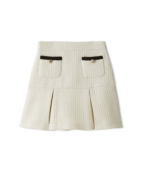 リリーブラウン ツイードタックミニスカート LILY BROWN（リリーブラウン） スカート ツイードタックミニスカート