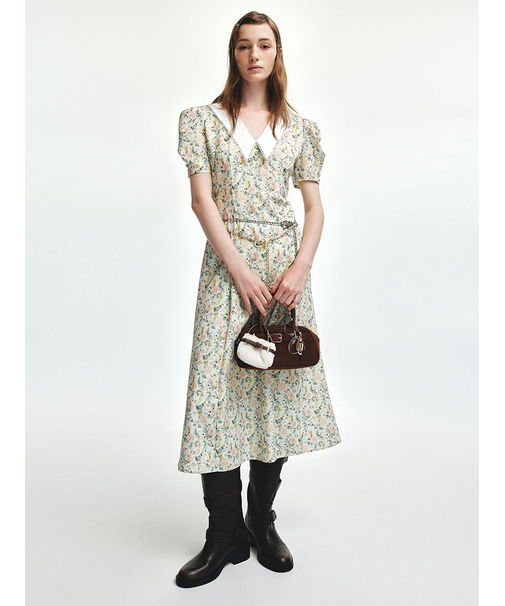 ヴィンテージカラーデザインワンピース