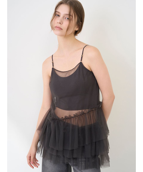 lilybrownフリルキャミソール LILY BROWN｜レースフリルキャミトップス | Rakuten Fashion