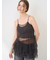 【LILY BROWN Lingerie】カップ付フリルチュールキャミ