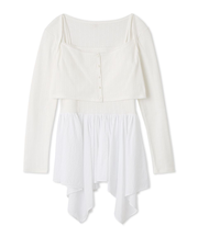 カーデセットペプラムトップス