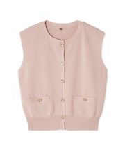 金釦ニットベスト