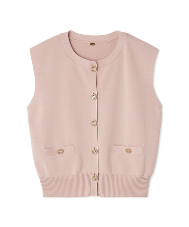 金釦ニットベスト