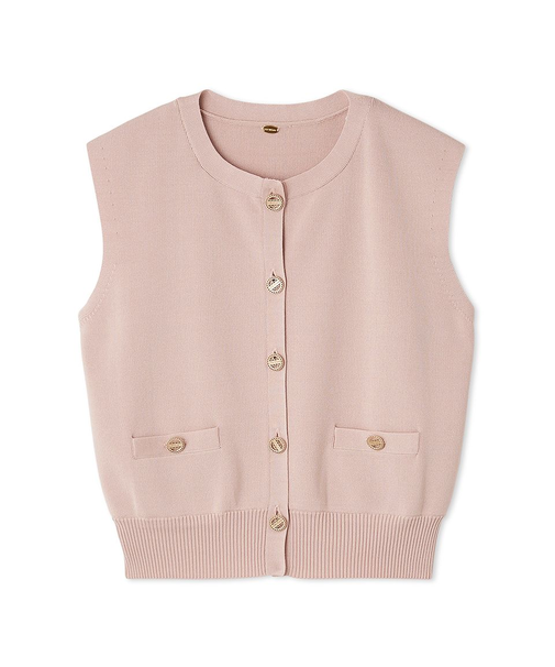 金釦ニットベスト
