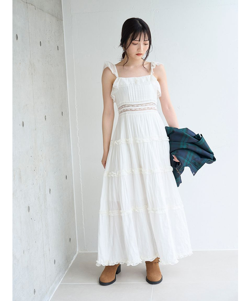 ティアードフリルキャミワンピース