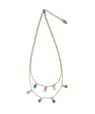 カラフルストーンネックレス