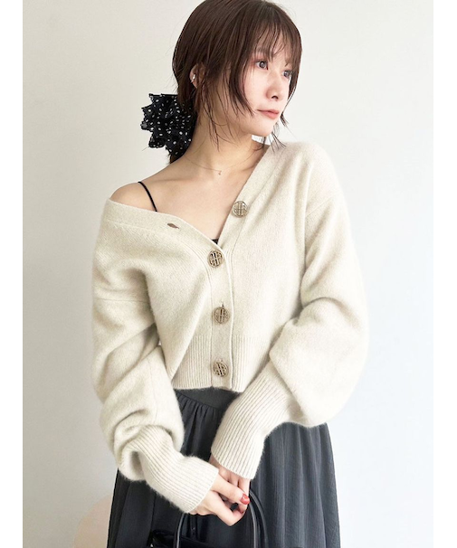 LBロゴフォックスニットカーデ