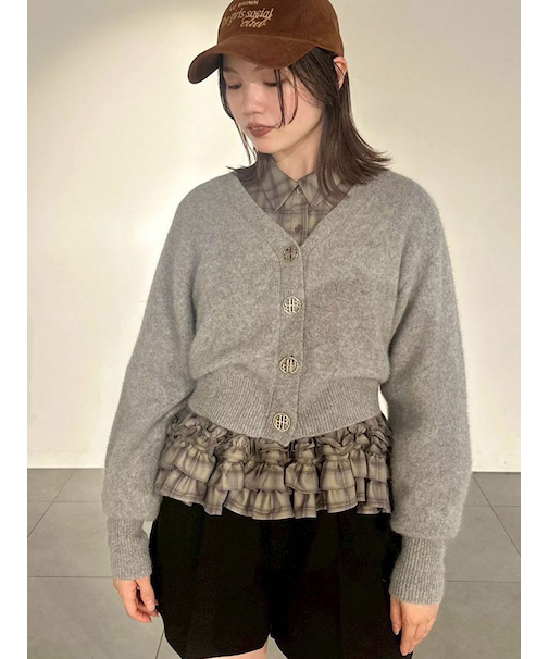 LBロゴフォックスニットカーデ