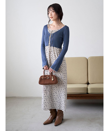 ニットカーデセットバリエーションキャミワンピース