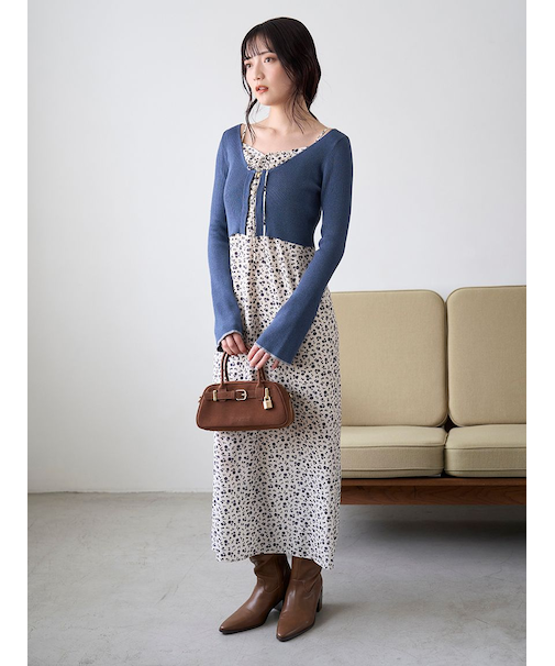 ニットカーデセットバリエーションキャミワンピース