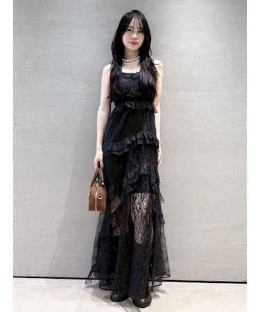 【LILY BROWN ×ANNA SUI】レースロングキャミドレス