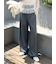 ベルト付きタックワイドパンツ