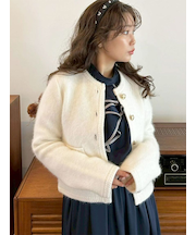 【WEB限定カラー】金釦フォックスニットジャケット【Hearts2Hearts着用】